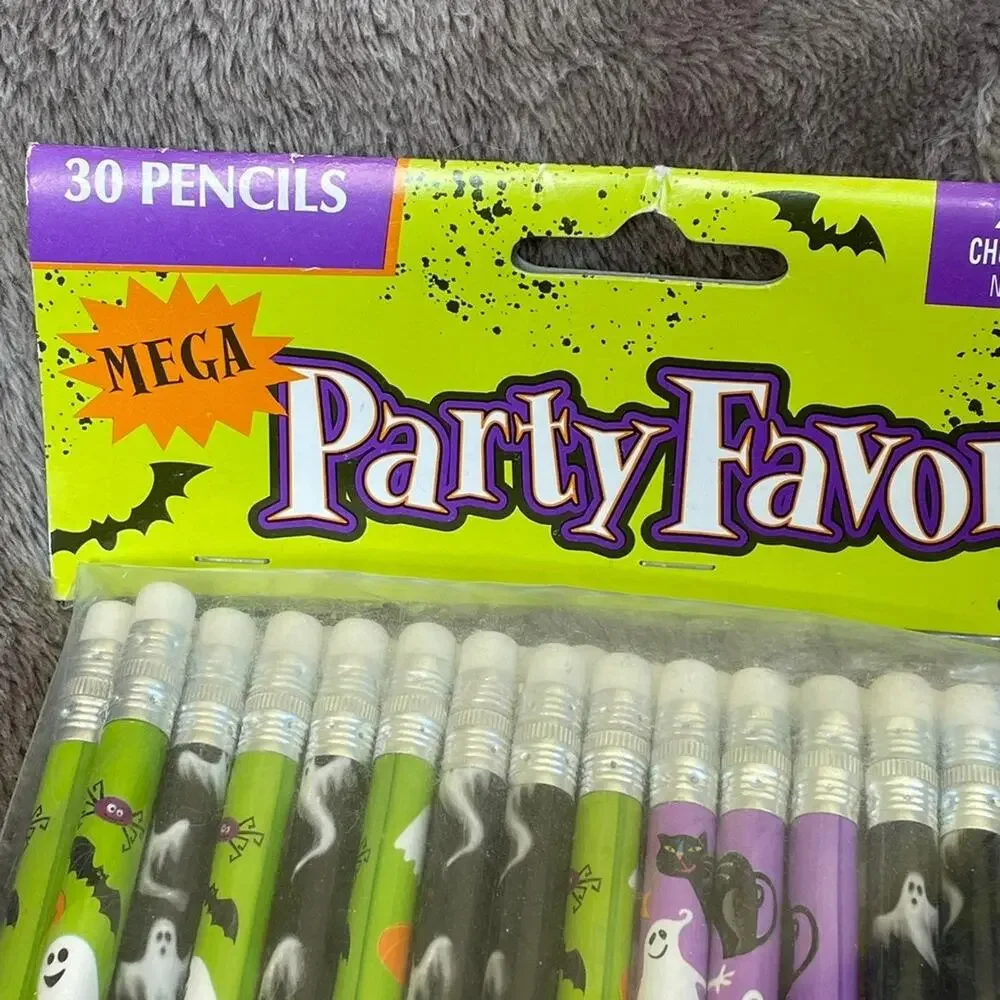 Vintage Halloween Pencils Pack of 30 NOS Sealed Party Favor Collectible Amscan